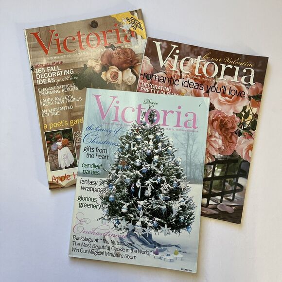 Vintage Victoria Magazine December 2001 February and October 2002 - Picture 1 of 15